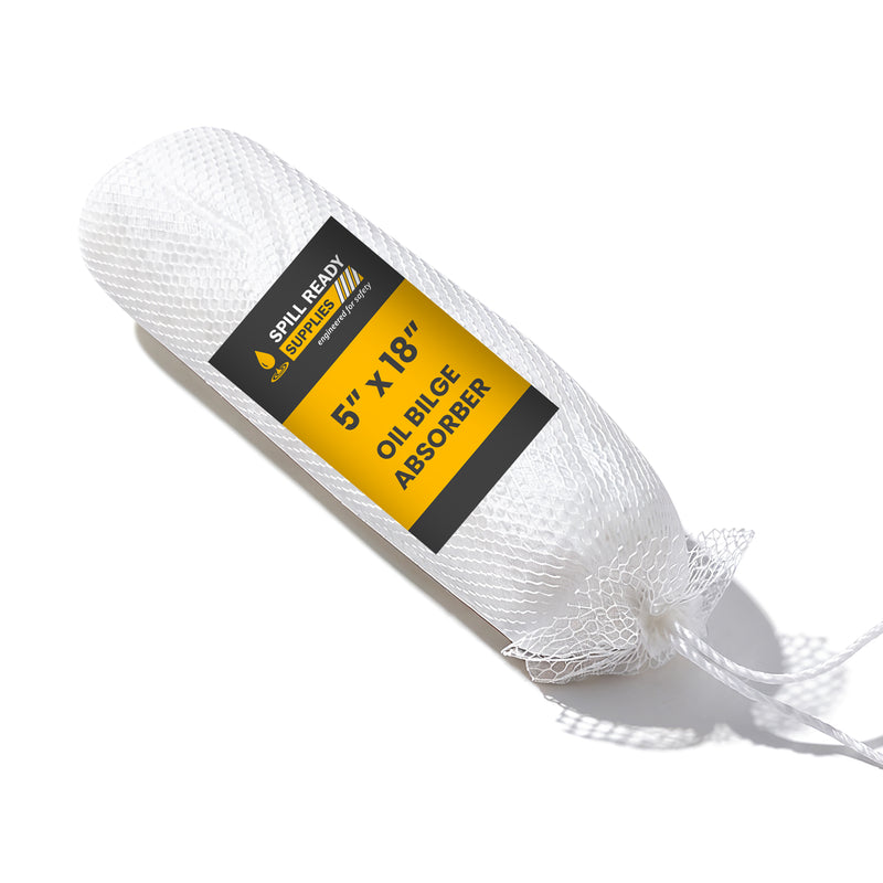 Oil Bilge Absorber 5in x 18in | Marine Bilge Oil Spill Absorbent for Boats Engine Bilge | USCG Compliant