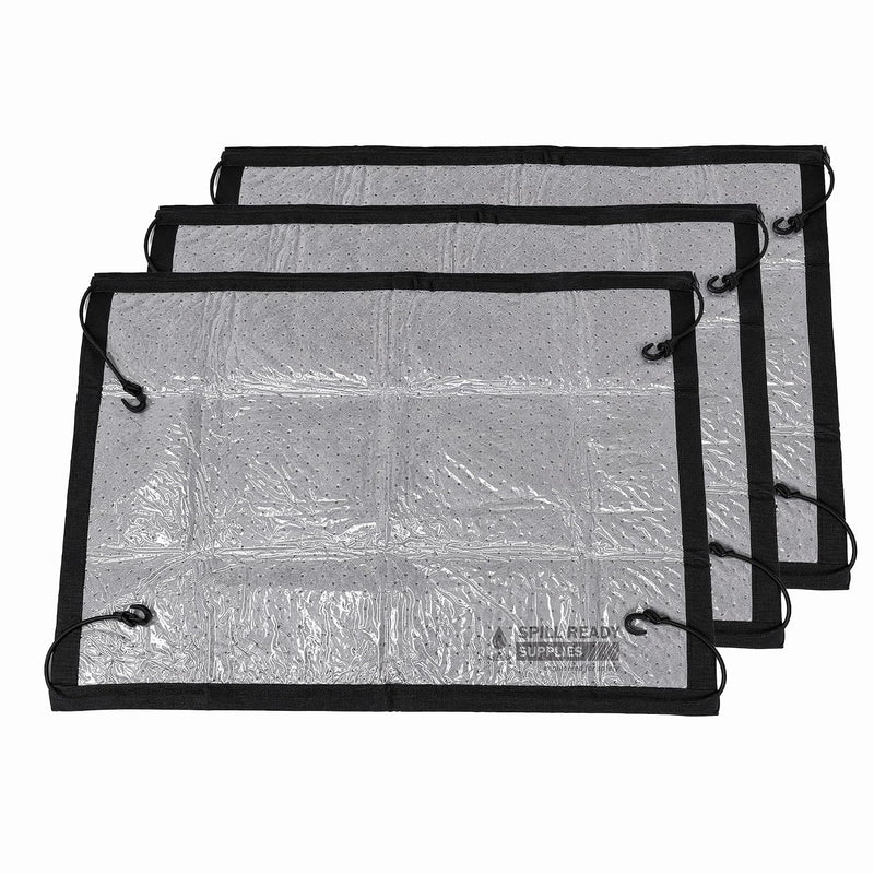 3-pack spill soaker oil absorbent drip pads 87 x 57 in