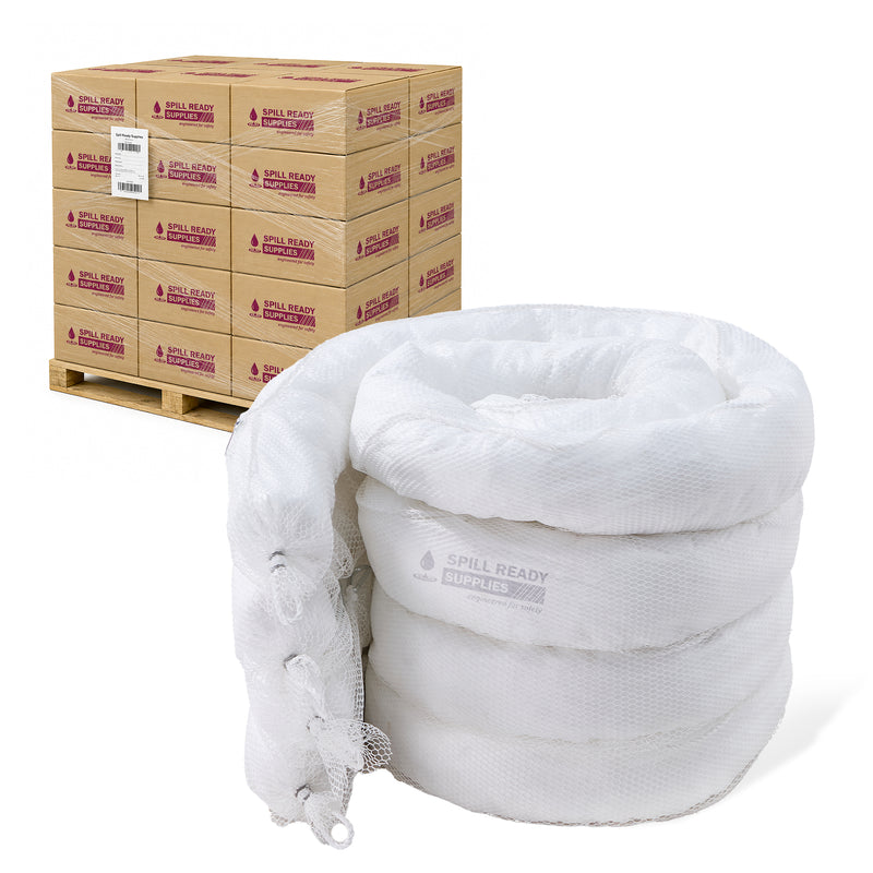 Oil-Only Absorbent Boom 5" x 10' (32-Pack) – Linkable Hydrophobic Spill Boom