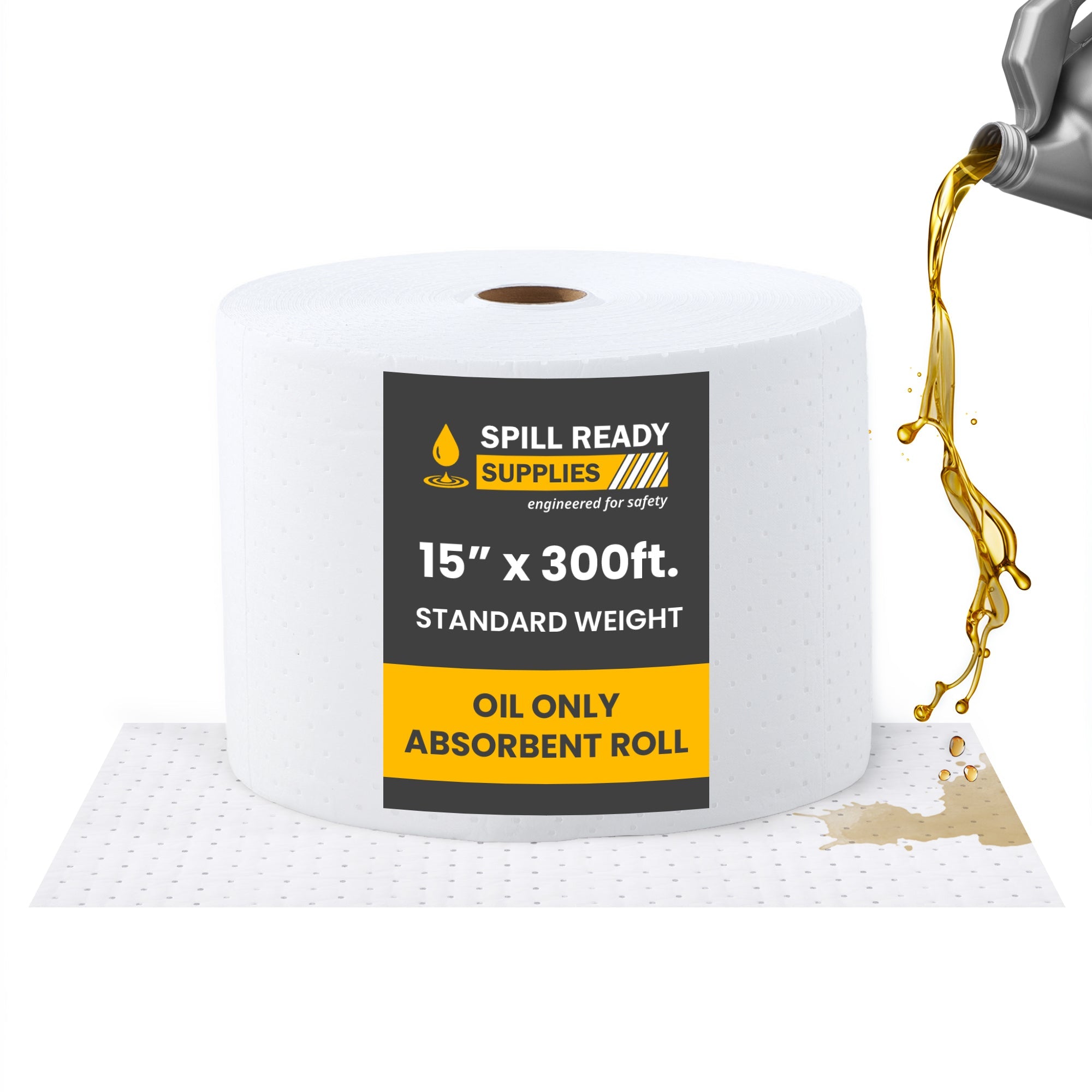 Oil Only Absorbent Mat Roll 15in x 300ft