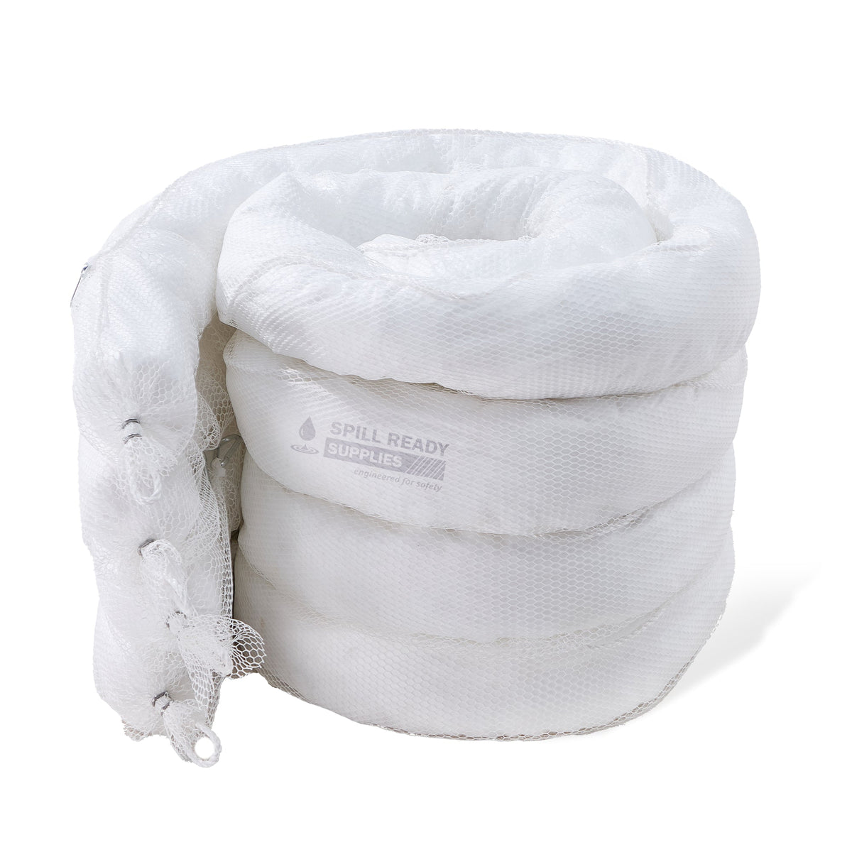 Oil Absorbent Boom 5in x 10ft | Marine Oil Spill Containment Boom for Water Fuel Petroleum | Linkable