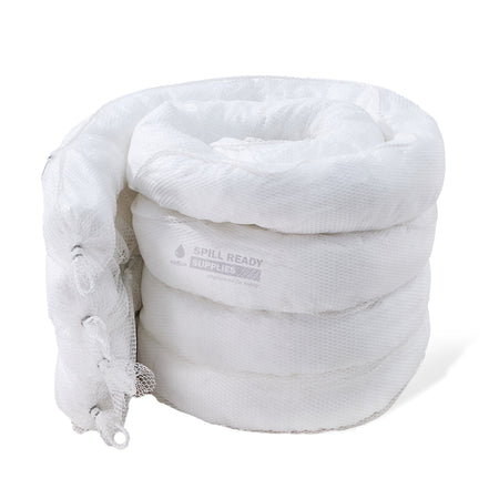 Oil Absorbent Boom 5in x 10ft | Marine Oil Spill Containment Boom for Water Fuel Petroleum | Linkable