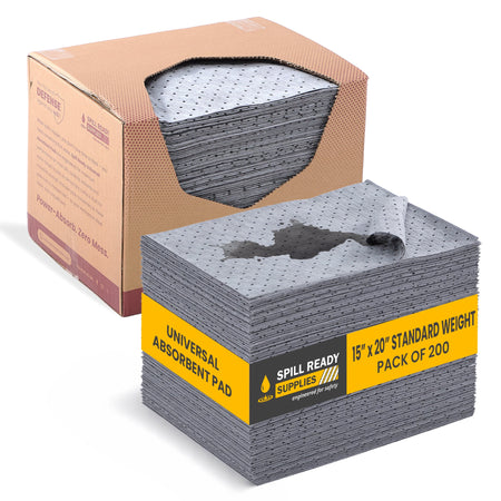 Universal Absorbent Pads 15in x 20in Gray 2mm