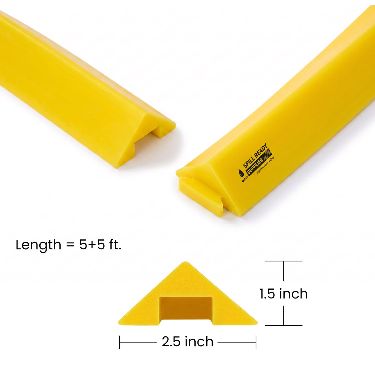 Flexible Spill Dike Bend-N-Seal PVC Yellow