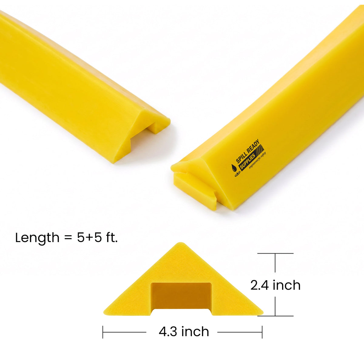 Flexible Spill Dike Bend-N-Seal PVC Yellow