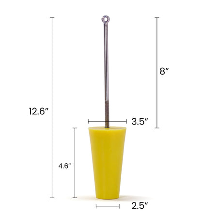 Drain Plug 3in Polyurethane Yellow Tapered