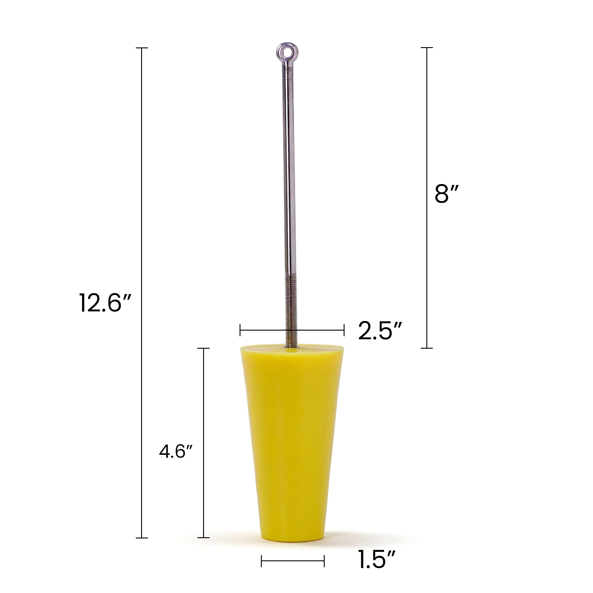 Drain Plug 2in Polyurethane Yellow Tapered