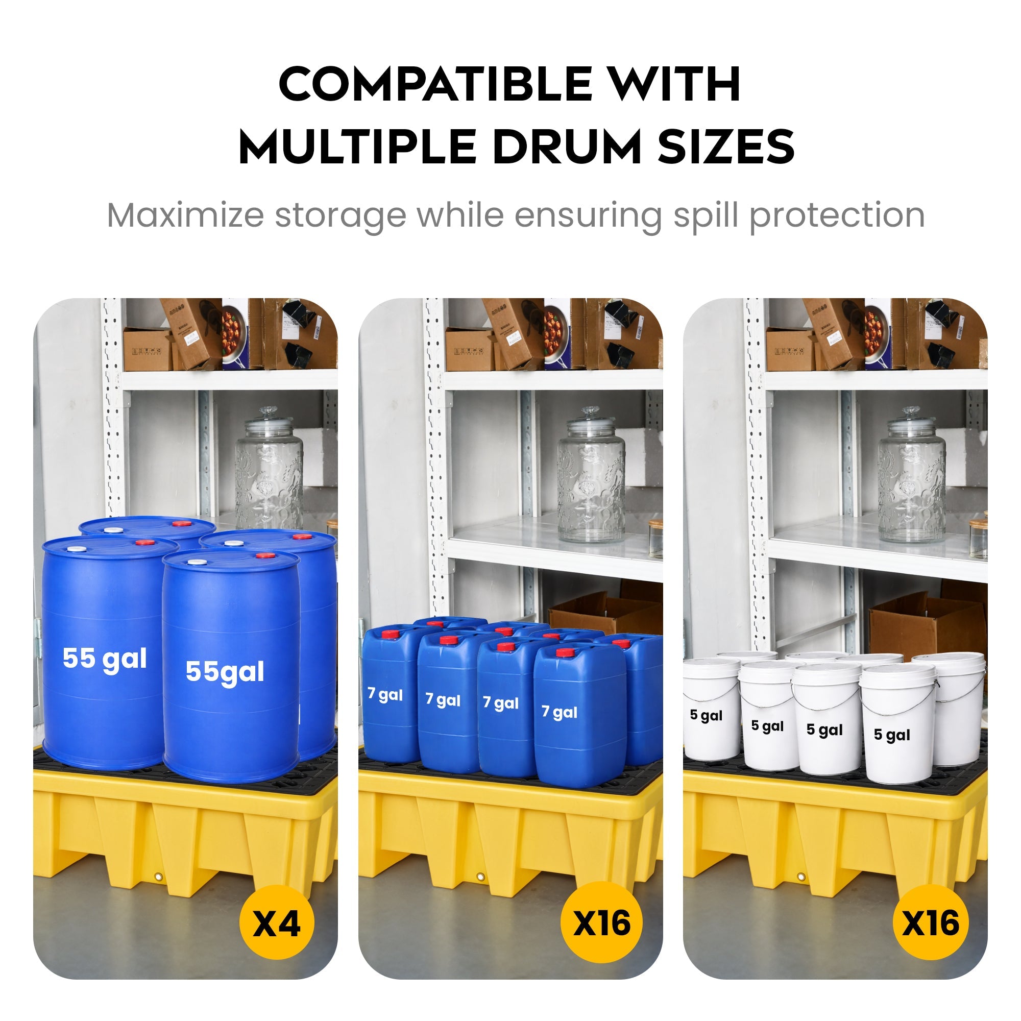 IBC Spill Containment Pallet 340 Gal Sump | HDPE Tote Containment Pallet