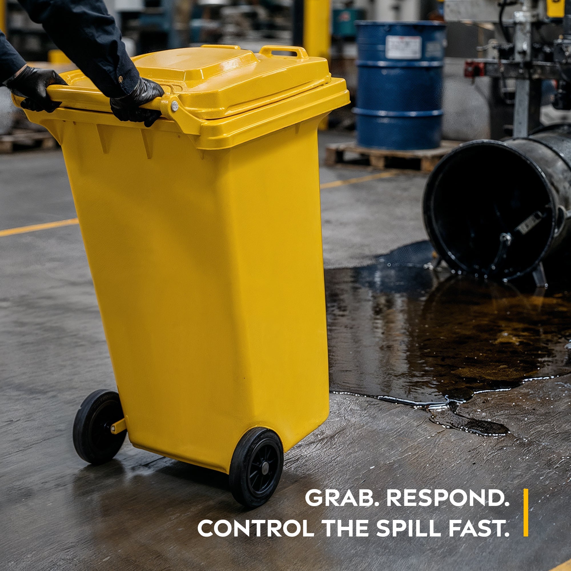 Universal Spill Kit 30 Gallon Wheeled Bin