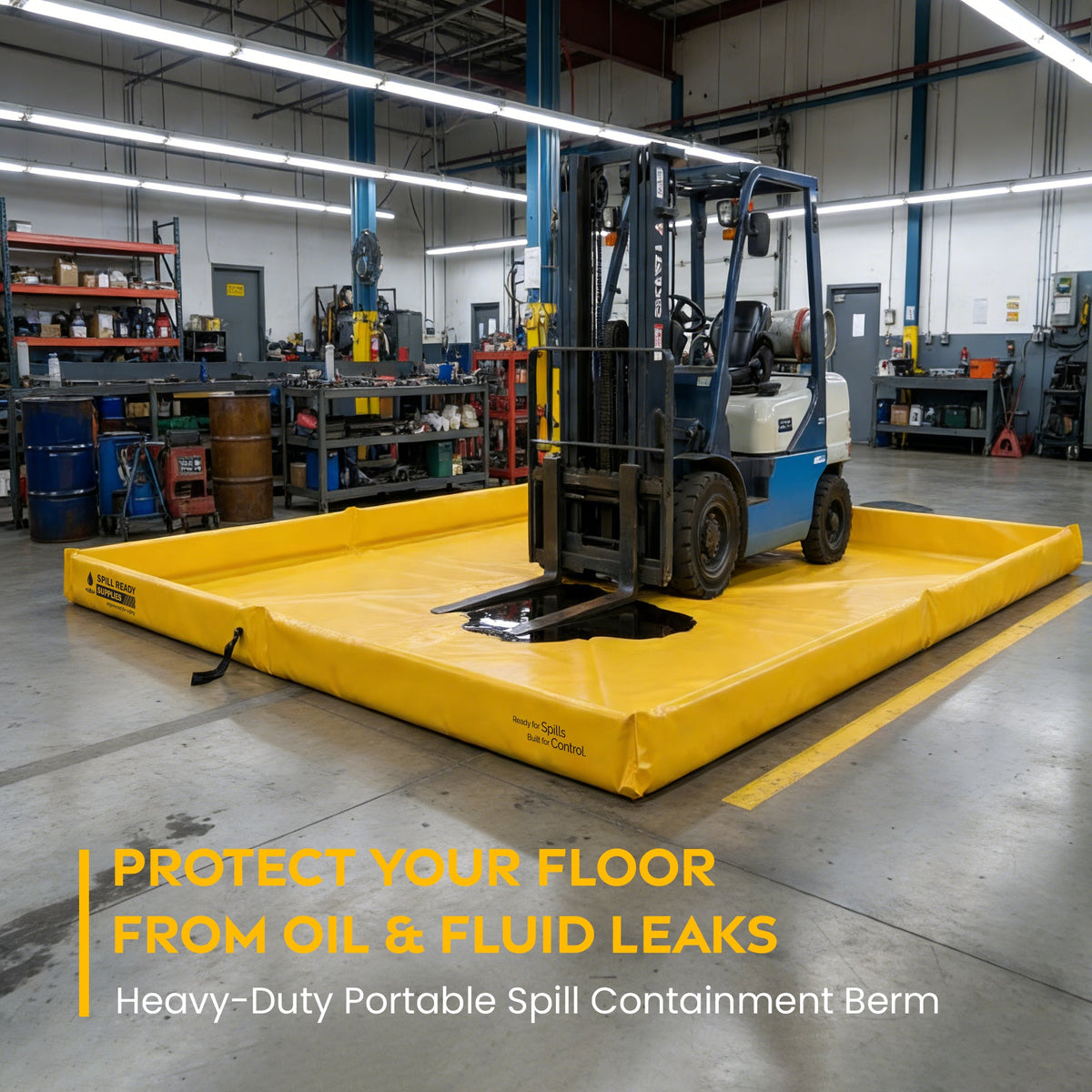 Portable Foam Wall Spill Containment Berm 8ft x 10ft
