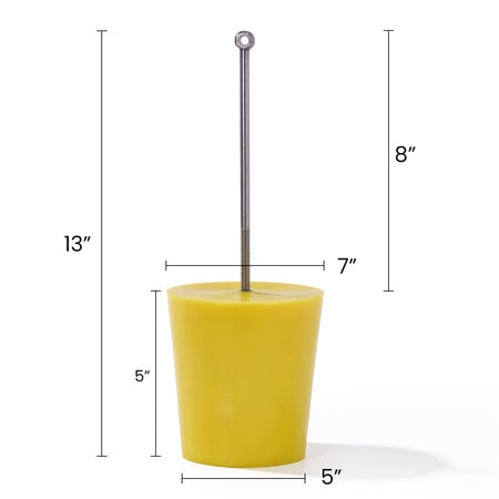 Drain Plug 6in Polyurethane Yellow Tapered