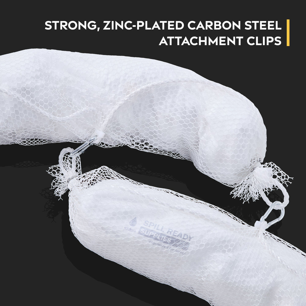 Oil Absorbent Boom 5in x 10ft Marine Linkable