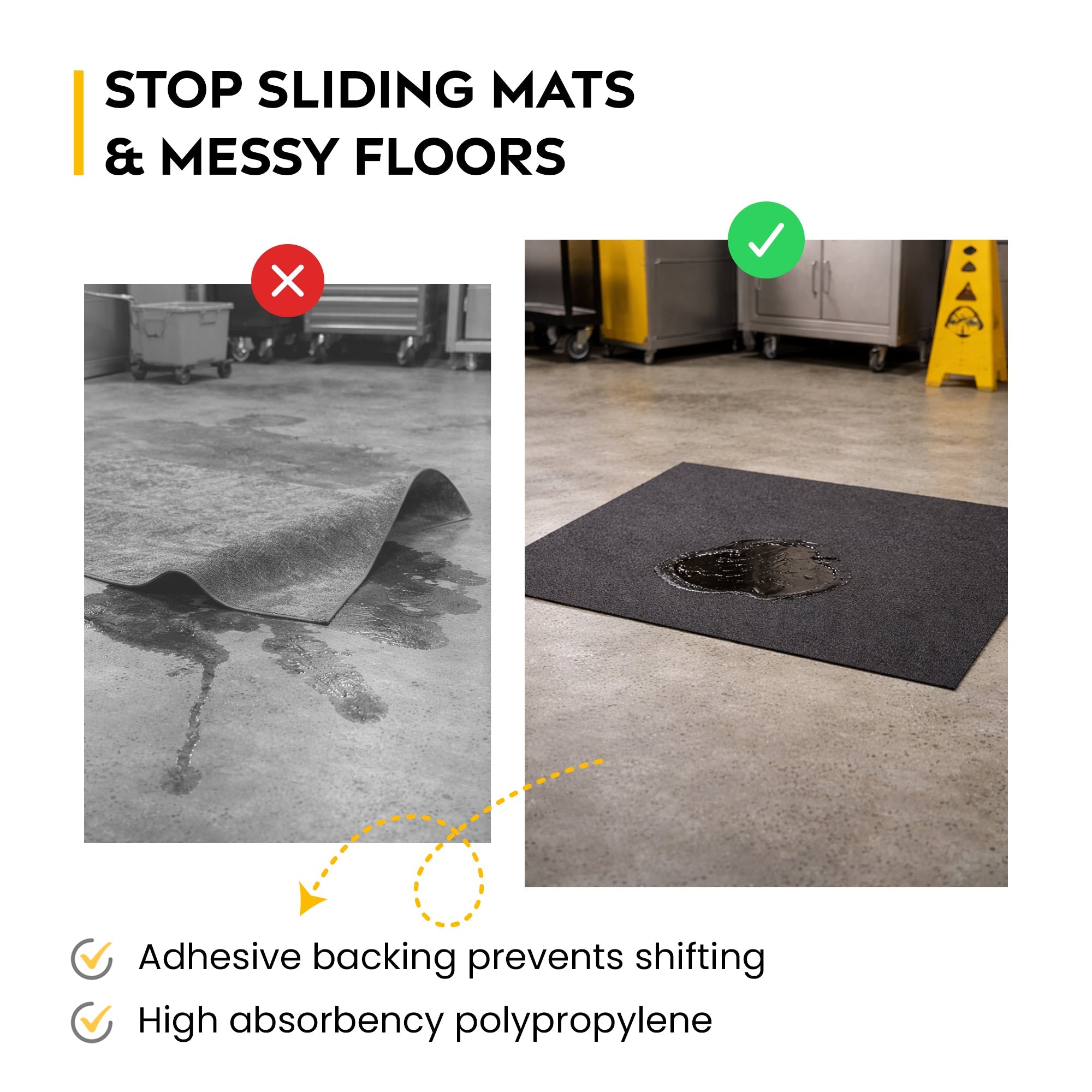 Adhesive Absorbent Floor Mat Roll 4ft x 50ft