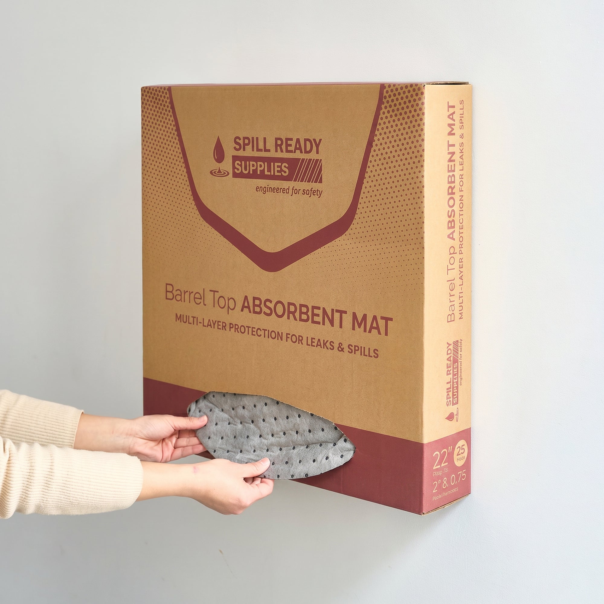 Heavy-Weight Drum Top Absorbent Pad 55-Gal Drums