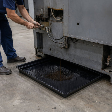 Spill Containment Drip Tray 40 Gal Sump | Polyethylene Black