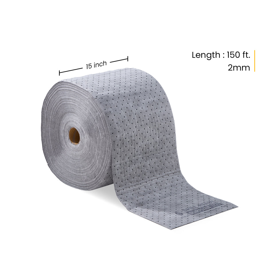 Universal Absorbent Mat Roll | 2MM | 150' L x 15" W