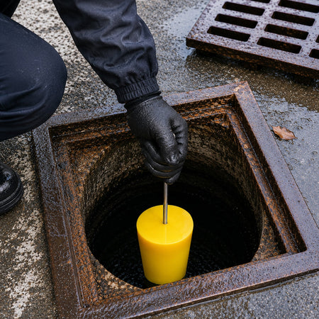 Drain Plug 3in Polyurethane Yellow Tapered