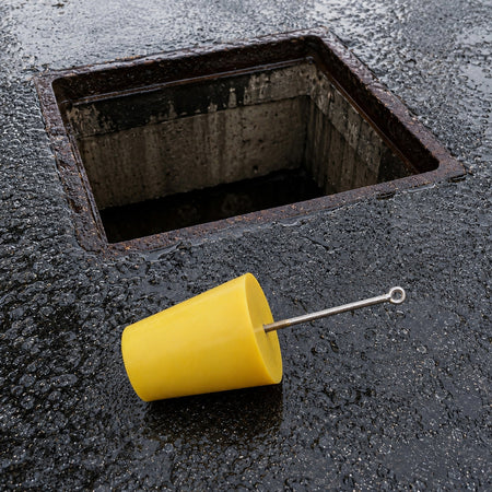 Drain Plug 6in Polyurethane Yellow Tapered