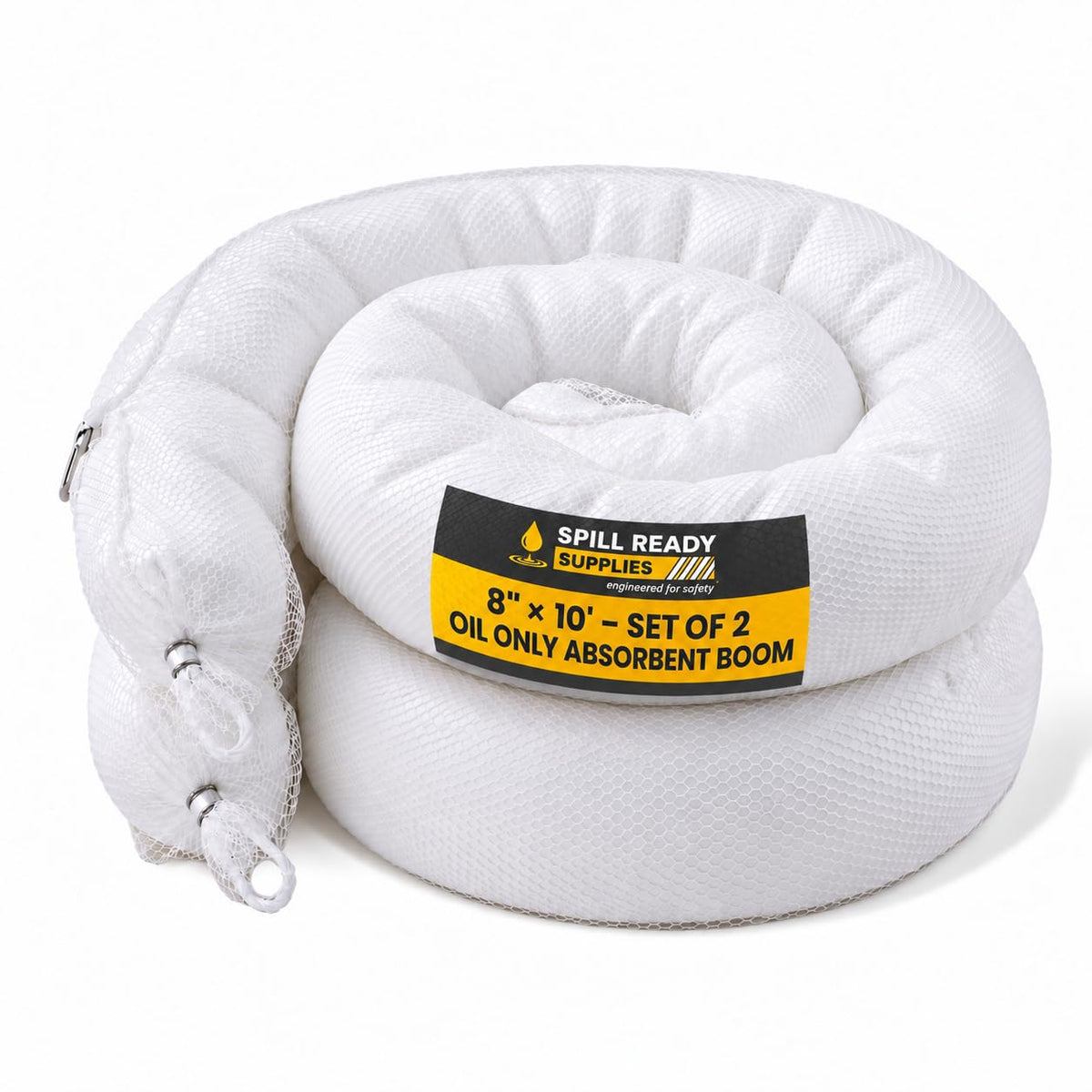 Oil Only Absorbent Boom 8 in x 10 ft 2-pack
