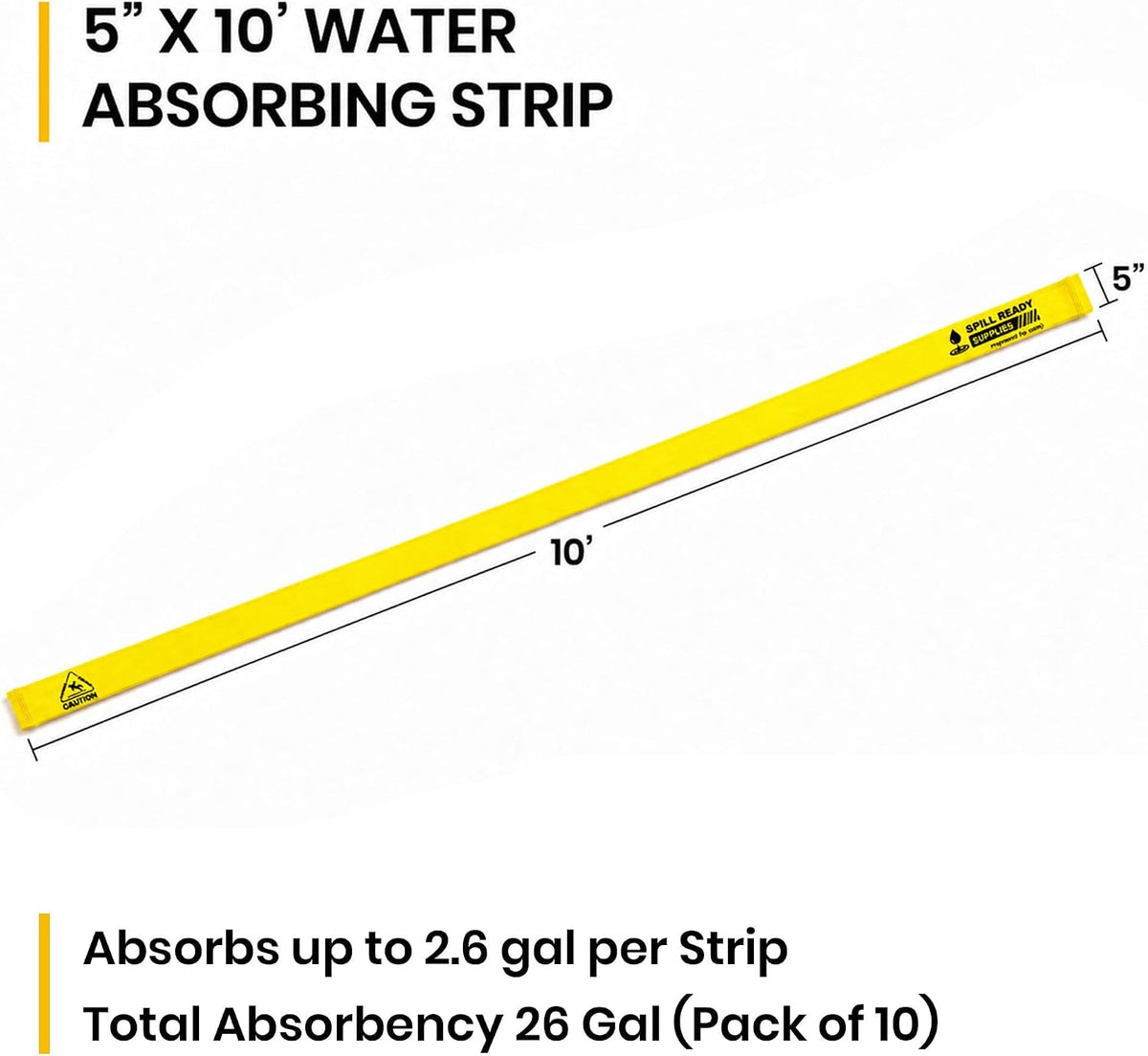 Water leak protection strip 2.64 gallon capacity