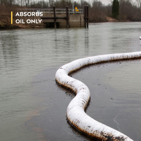 Oil absorbent boom linkable ends