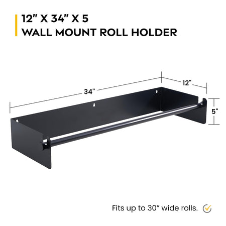 Wall mount sorbent roll dispenser, steel, for 30 in absorbent rolls – image 2
