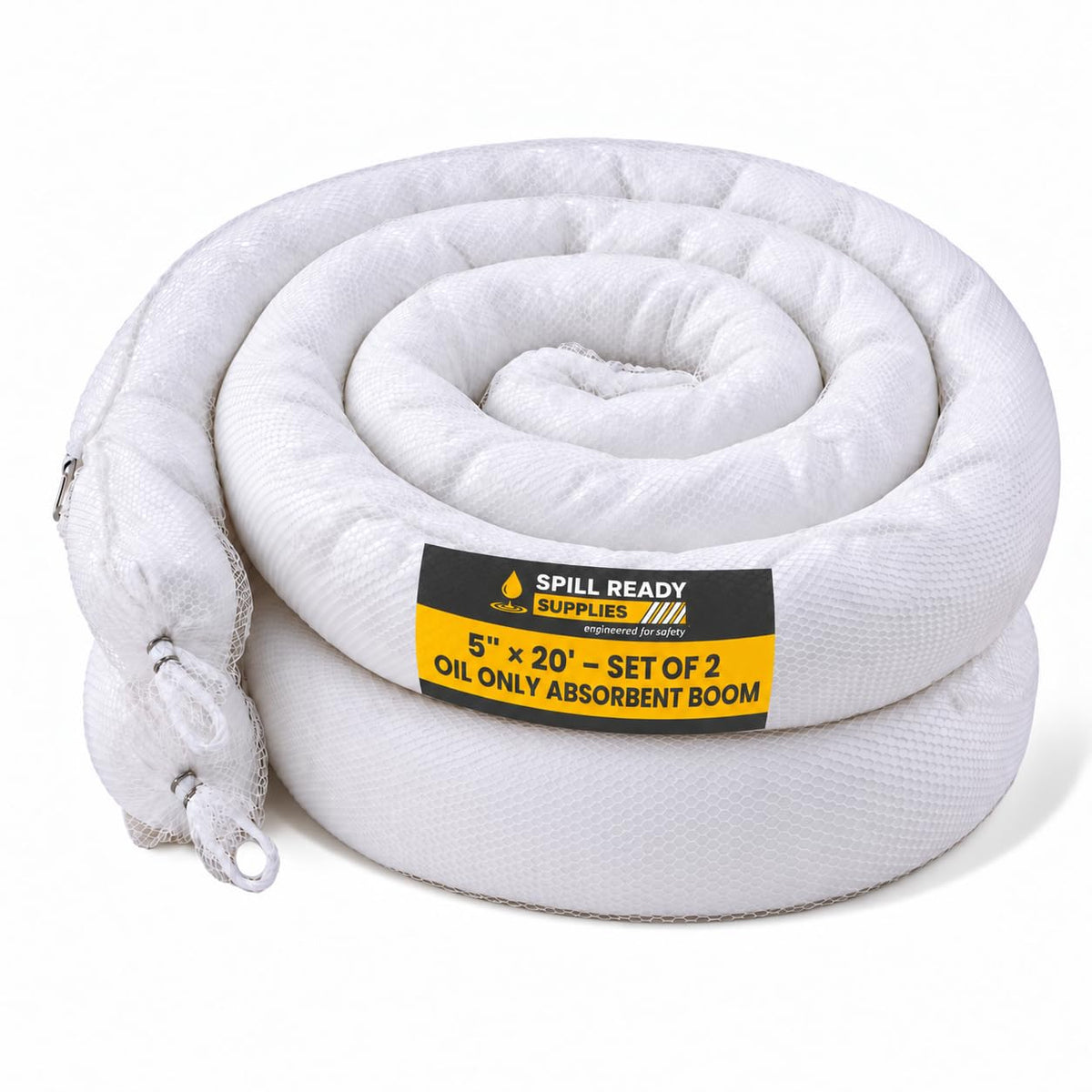Oil Only Absorbent Boom 5 in x 20 ft 2-pack