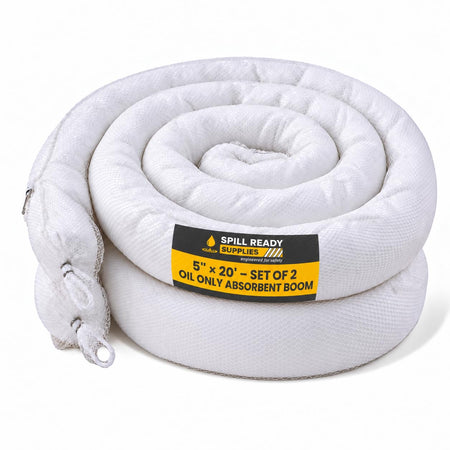 Oil Only Absorbent Boom 5 in x 20 ft 2-pack