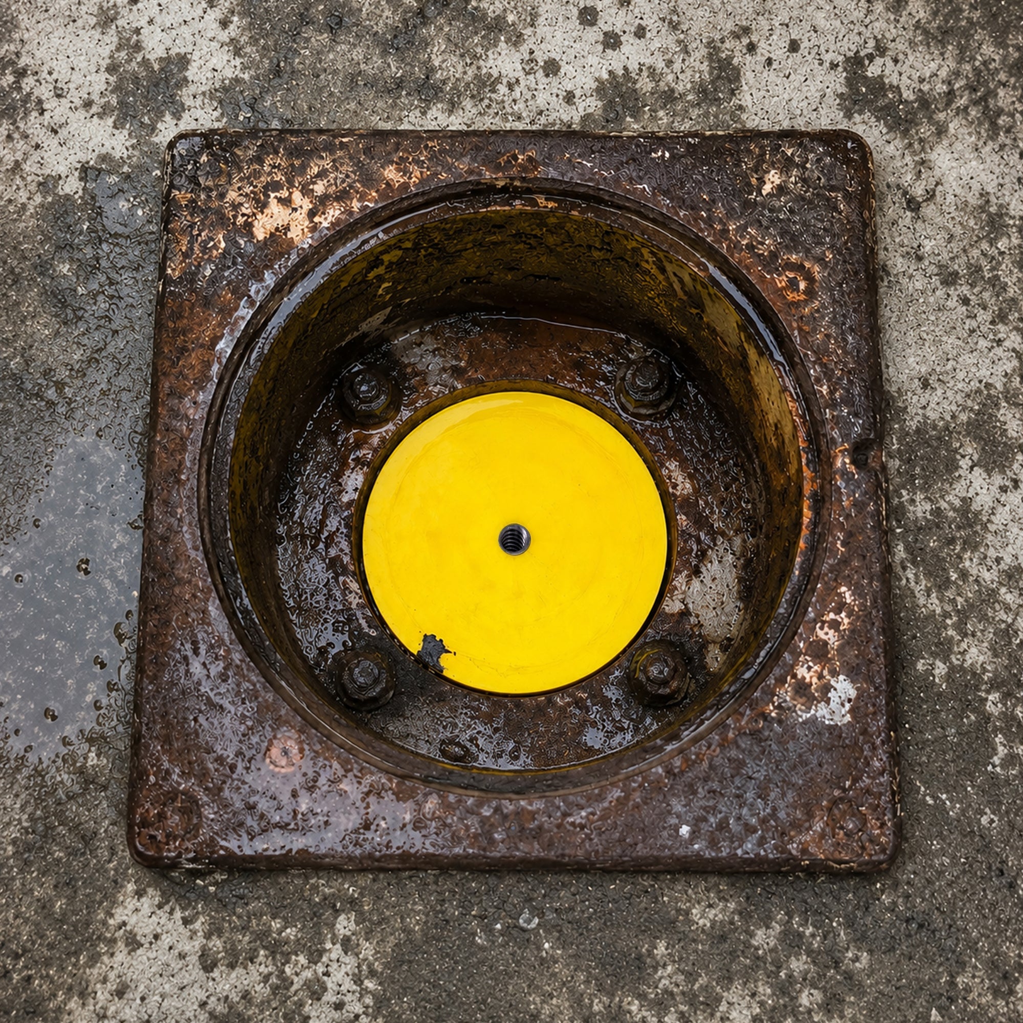 Drain Plug 4in Polyurethane Yellow Tapered