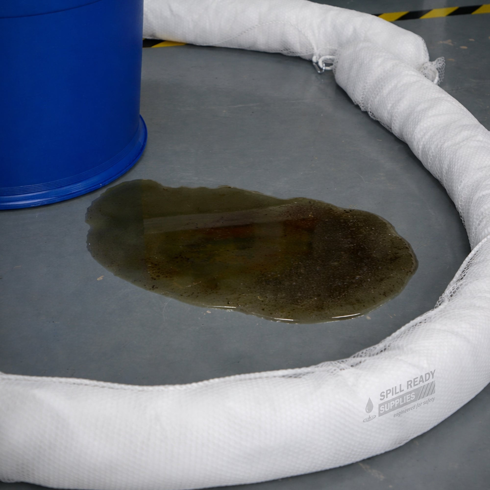 Oil Absorbent Boom 5in x 10ft Marine Linkable