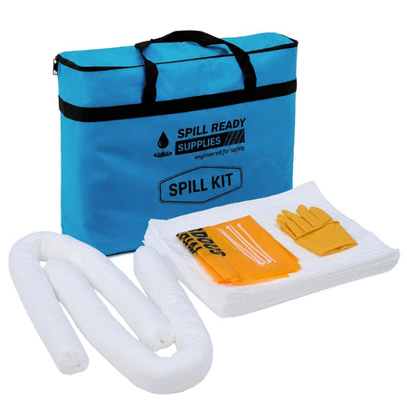 Oil Only Spill Kit 25-Piece – oxford carry bag with white absorbent pads, socks and accessories
