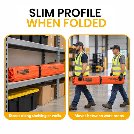 6' x 6' orange foam wall spill containment berm, 22 oz PVC – image 6