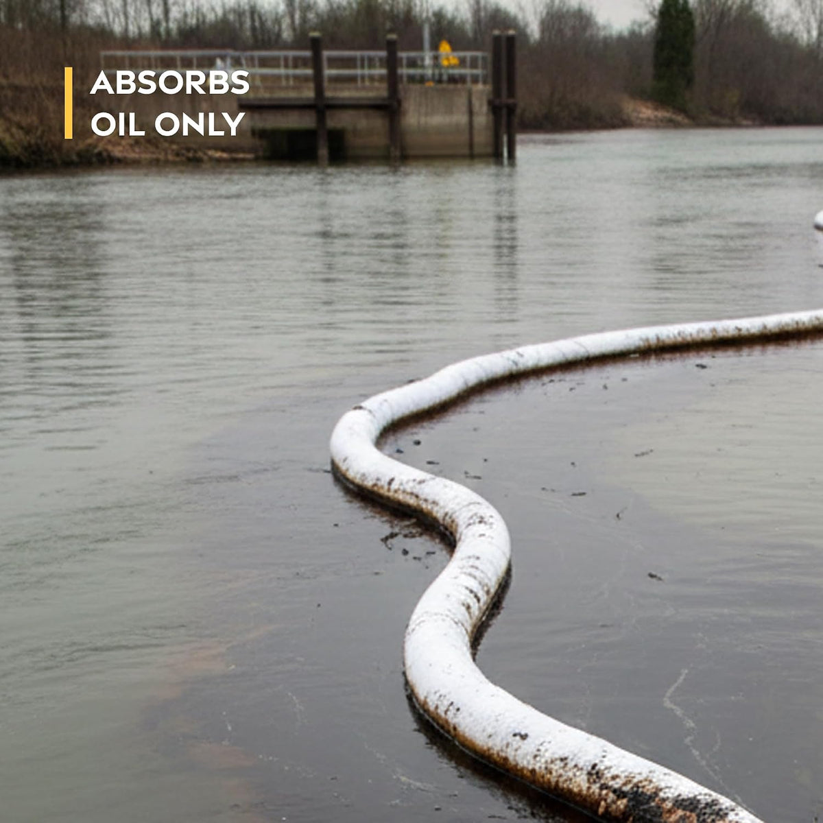 Oil absorbent boom extended length