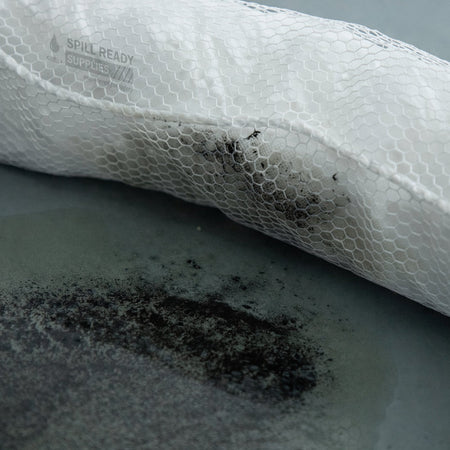 Oil Absorbent Boom 5in x 10ft | Marine Oil Spill Containment Boom for Water Fuel Petroleum | Linkable