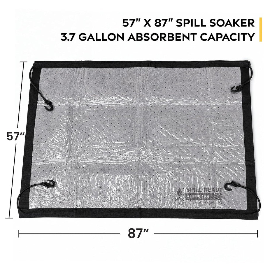 3-pack spill soaker oil absorbent drip pads 87 x 57 in – image 2