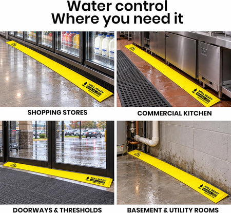 Water leak protection strip long-run placement