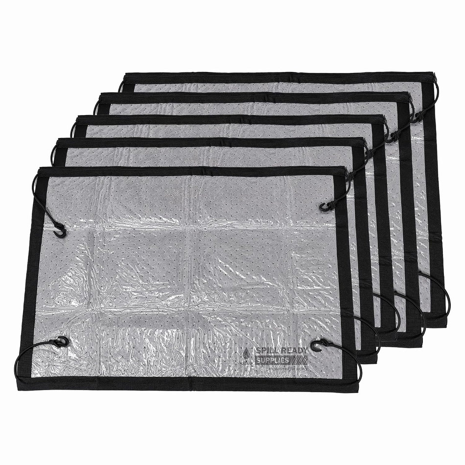 5-pack spill soaker oil absorbent drip pads 36 x 48 in