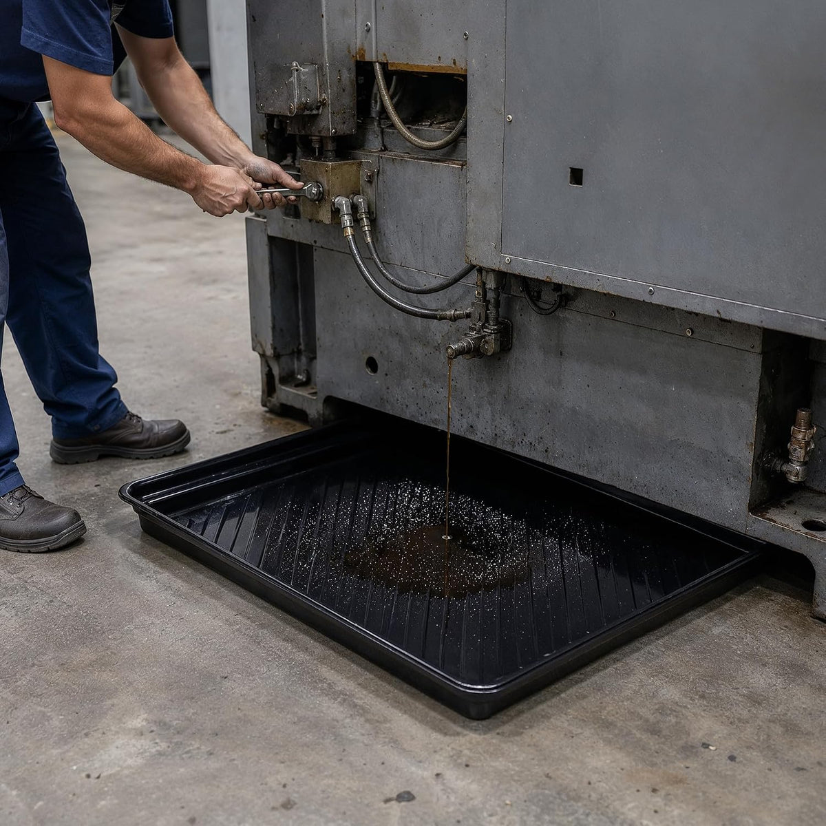 4-pack black spill containment drip trays 47 x 47 in, 40 gallon – image 5