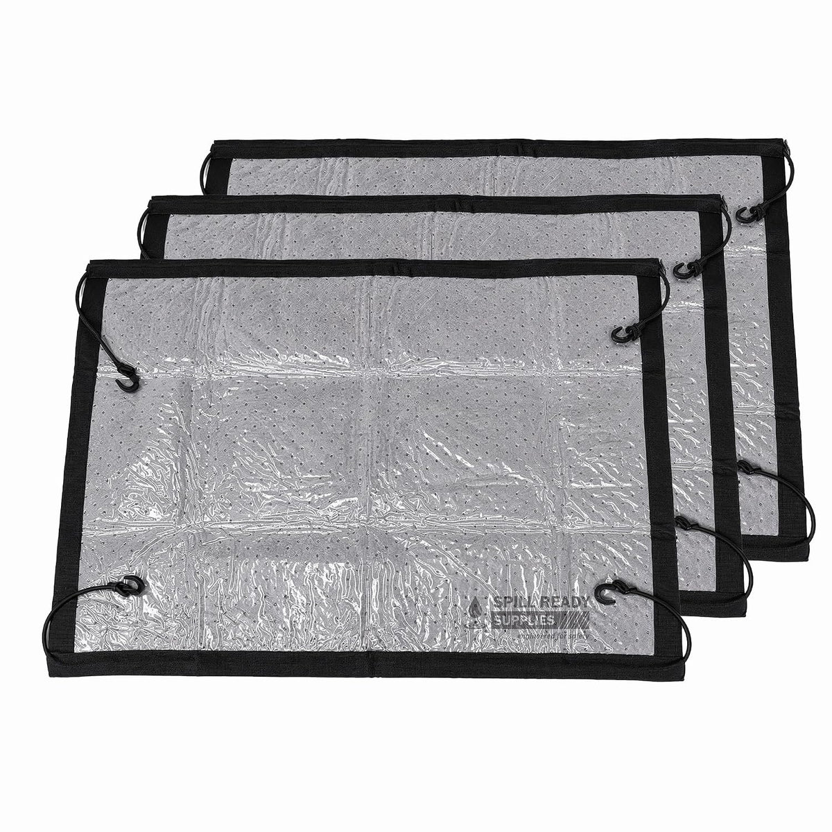 3-pack spill soaker oil absorbent drip pads 87 x 57 in