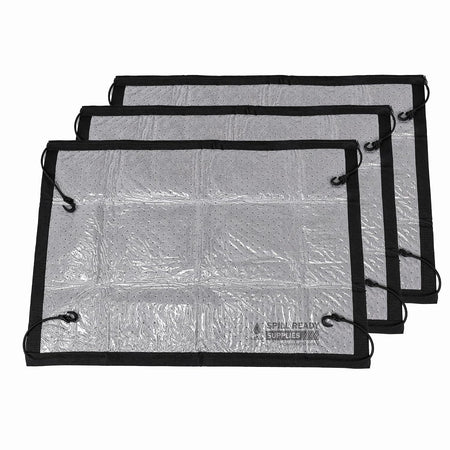 3-pack spill soaker oil absorbent drip pads 87 x 57 in