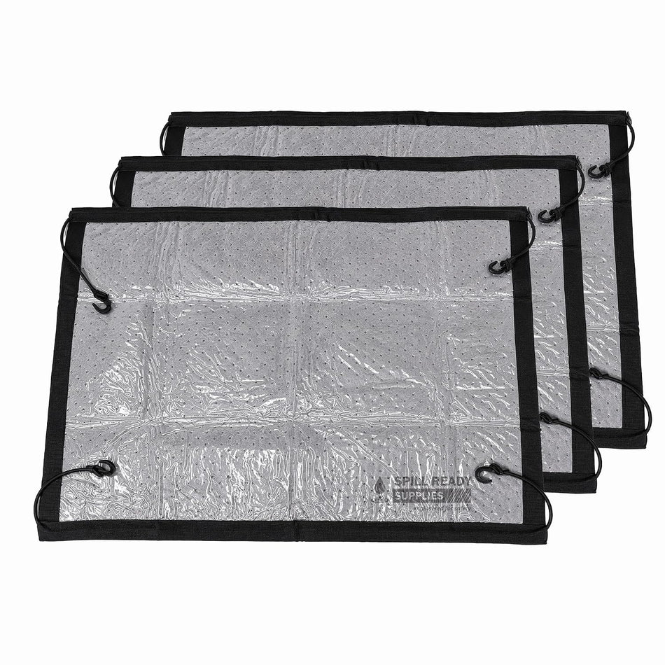 3-pack spill soaker oil absorbent drip pads 87 x 57 in