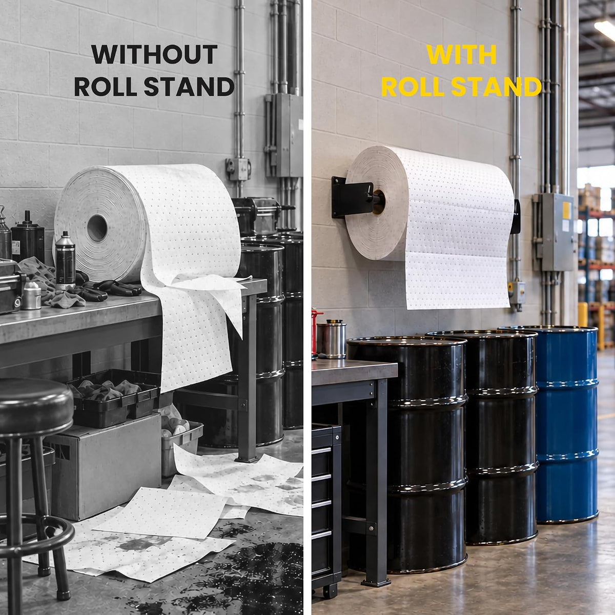 4-pack wall mount sorbent roll dispensers, steel, for 30 in absorbent rolls – image 9