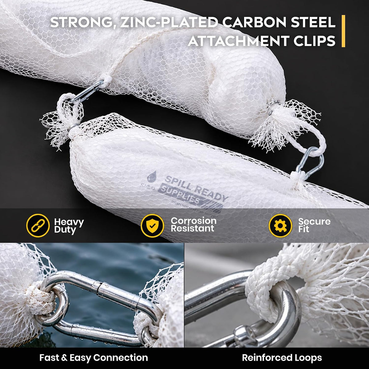 Oil absorbent boom hydrophobic material