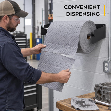 Wall mount sorbent roll dispenser, steel, for 30 in absorbent rolls – image 4