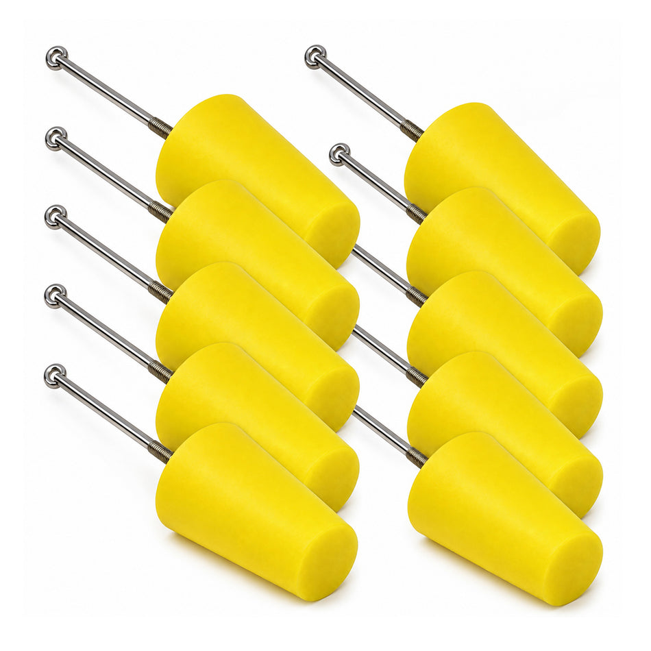10-Pack Drain Plug 2in Combo - Polyurethane Yellow Tapered Drain Stopper