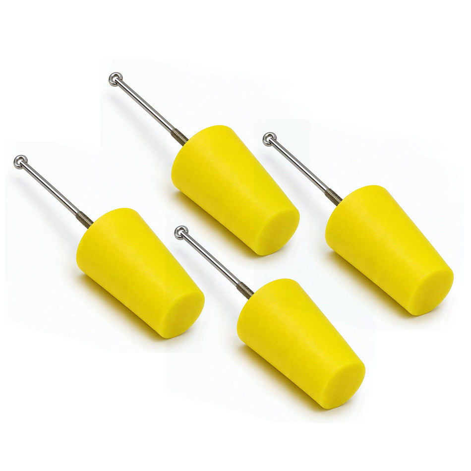 4-Pack Drain Plug 2in Combo - Polyurethane Yellow Tapered Drain Stopper