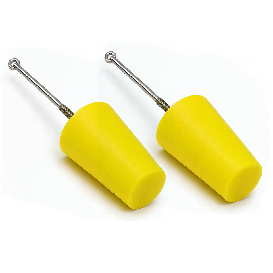 2-Pack Drain Plug 3in Combo - Polyurethane Yellow Tapered Drain Stopper