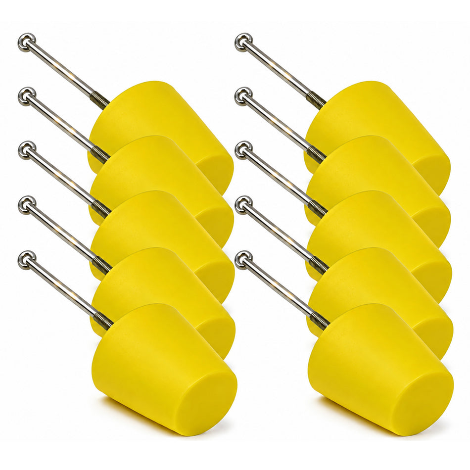 Yellow Polyurethane Drain Plug 6in – Tapered Drain Stopper 10-Pack Combo