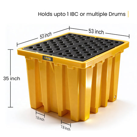 IBC Spill Containment Pallet 340 Gal Sump HDPE