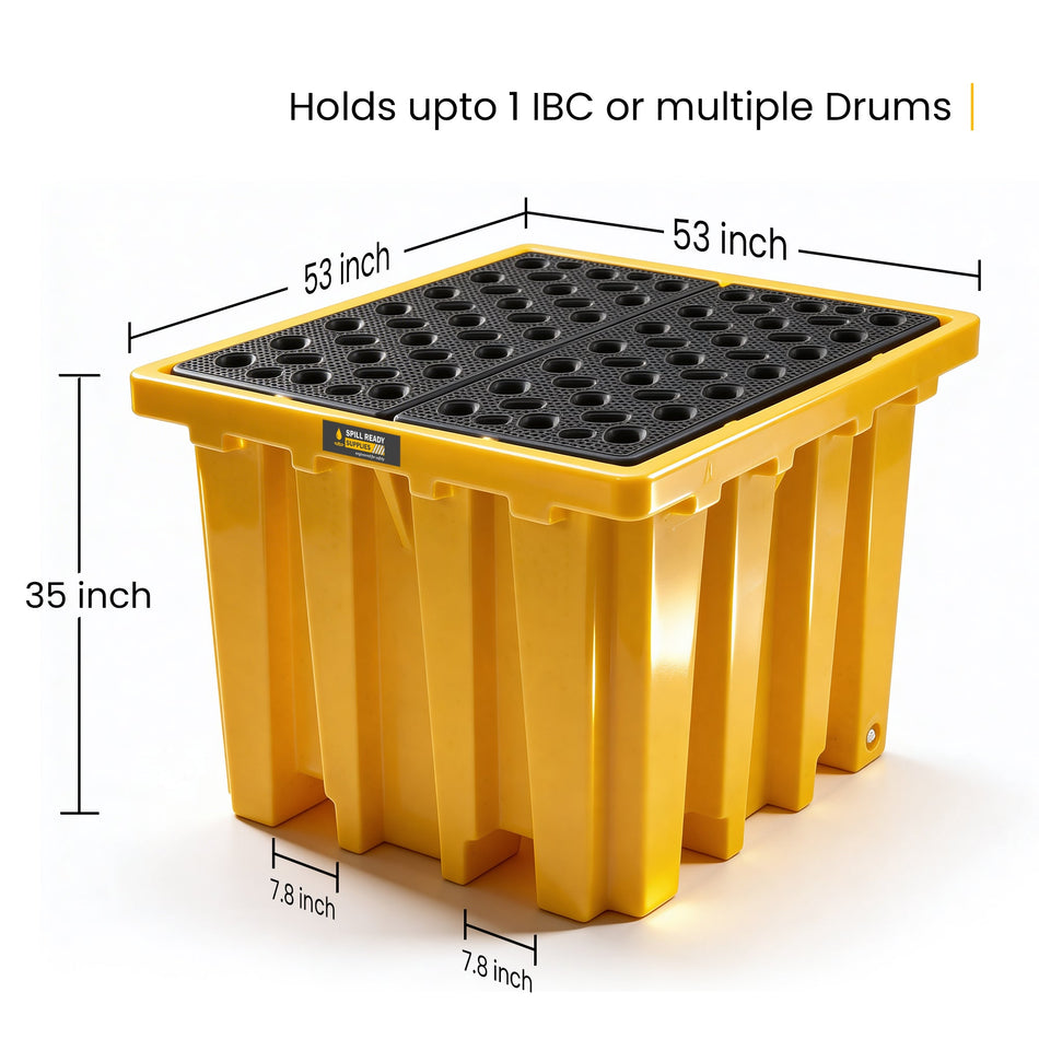 IBC Spill Containment Pallet 340 Gal Sump HDPE